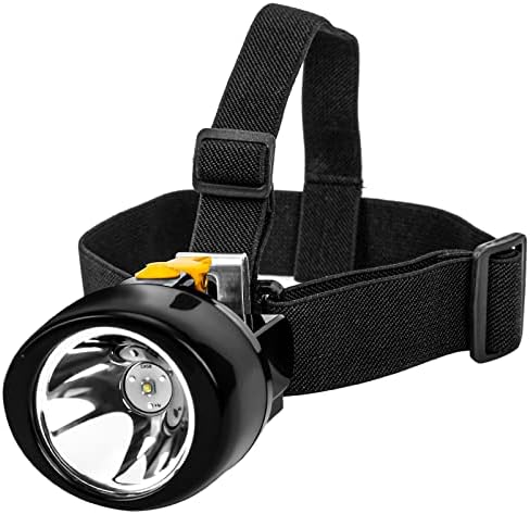 High Power Rechargeable Headlamp with One-Button Control, Long Range LED Miner Headlight, Adjustable Light Modes, Waterproof Head Torch for Camping, Hiking, Caving, Emergency Work Light