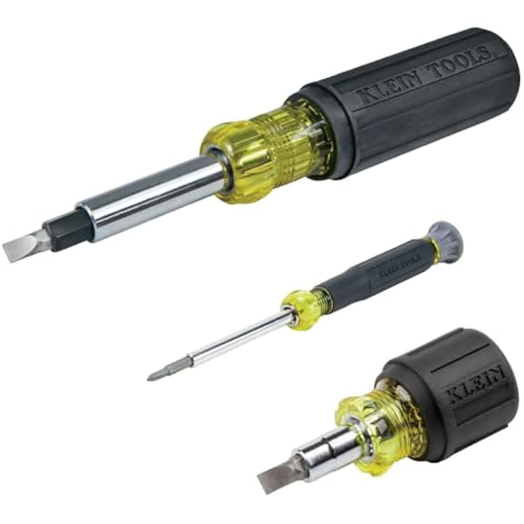 Klein Tools 85514 Multi-Bit Screwdriver and Nut Driver Set, 3-Piece