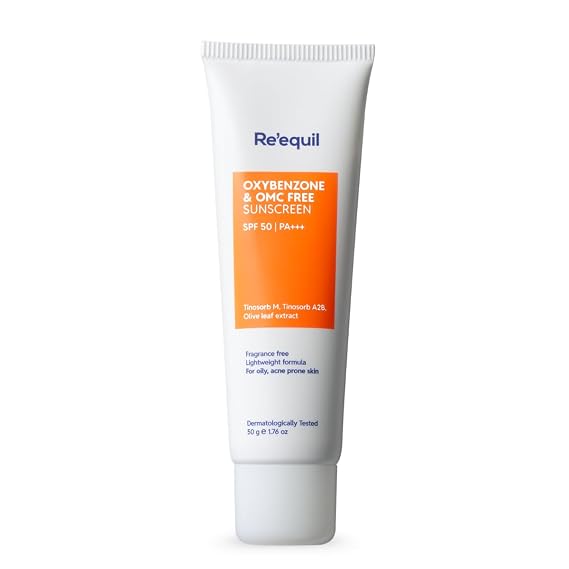 RE' EQUIL Oxybenzone and OMC Free Sunscreen SPF 50 PA+++ 50g