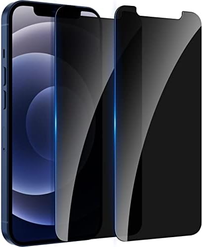 2 Pack Privacy Screen Protector for iPhone 1212 Pro 6.1 inch, Anti-Spy Screen Protector Tempered Glass Film ShatterproofAnti-ScratchTouch SensitiveNo Air BubblesEasy to Install