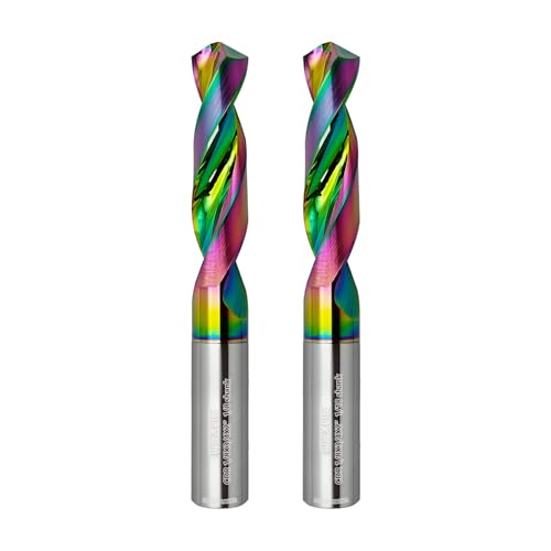 Tools CNC Carbide Drill, High Performance Drills for Aluminum and Aluminum Alloys Drilling, Straight Shank and 118 Point Angle, 18 Diameter, 2 Length 2PCS