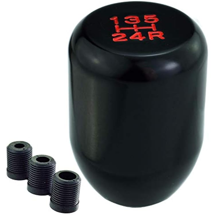 Lunsom 5 Speed Shifter Knob, Aluminium Alloy Gear Shifter Stick Handle Manual Shifting Lever Head Fit Most Auto Manual Transmissions Black