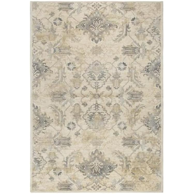 Rizzy Home Alora Decor Euphoria 5 x 8 Lt. BeigeGrayRustBlue Hybrid Area Rug