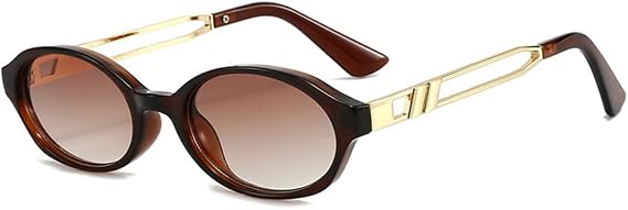 Retro Sunglasses for Women Men Oval Trendy Narrow Round Sun Glasses Y2K Designer Vintage Shades