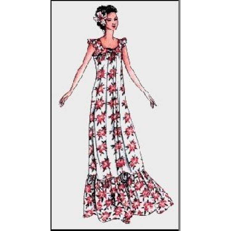 Sleeveless Hawaiian Muumuu Dress Sewing Pattern #105