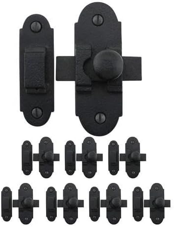 for Black Slide Style Kitchen Cabinet Door Latch Pack of 8 Wrought Iron Door Latches