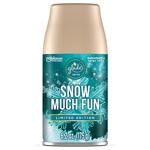 Glade Automatic Spray Refill and Holder Kit, Air Freshener for Home and Bathroom, Snow Much Fun, 6.2 Oz