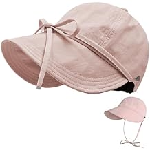 Womens Sun Hat Wide Brim UPF 50+ UV Protection Foldable Packable Sun Shield Hat for Women, Ponytail Outdoor Fishing Hat