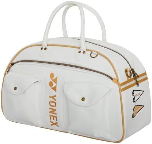 YONEX BB5854CR Quality Racket Bag, Stylish Anniversary Edition, Poly Leather, Multi-Pocket Boston Bag with Handles and Shoulder Strap