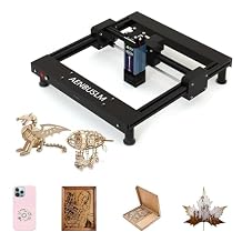 AENBUSLM R6 6W 10W Laser Engraving Machine,Laser Module, 20W(5500mW) Output, Built-in Air Assist,Engrave/Cut Wood, Metal, Glass, Leather & More for DIY & Small Business - Class 4 (R6-10W)