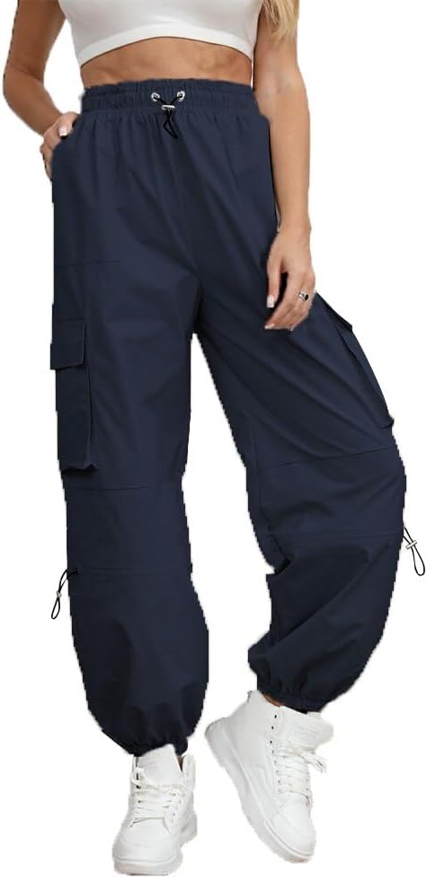 Women's Cargo Pants Baggy Trendy Casual Hiking Parachute Pants