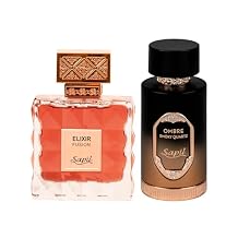 Sapil Elixir Fusion & Ombre Smoky Quartz Unisex Perfume Duo - 3.38 oz Each Eau de Parfum - Long-Lasting Floral-Fruity Gourmand & Spiced Vanilla Amber - Luxury Gift Set