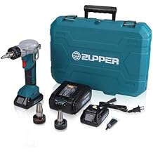 ZUPPER 18V PEX Expansion Tool Kits Set with 1/2", 3/4", 1" PEX Expander Heads for PEX-A Material 2pcs Battery, Quick Charger, Carrying Case