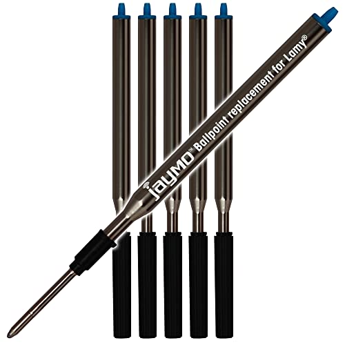 Jaymo Replacement for Lamy M16 1200152 - Measures 4.17 in  106 mm Long - Ballpoint Pen Refill - 6 Blue 90622
