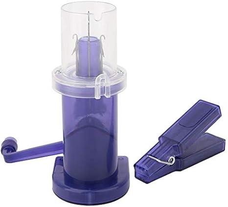 HEEPDD Blue Hand Spool Knitter, Compact Knitting Machine for DIY Sewing Bracelet Weave Tool Portable Knitting Tool for Home Crafters and Beginners