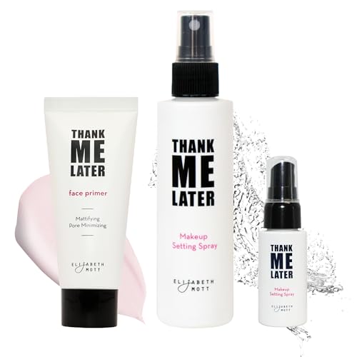 Elizabeth Mott Thank Me Later Makeup Base Face Primer 30g & Dewy Setting spray 95ml & Setting Spray 30ml