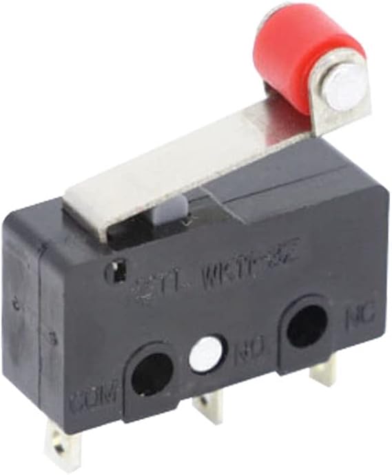 10 PCS Micro Switch 2/3Pin NO/NC Mini Limit Switch 5A 250VAC KW11-3Z Roller Arc Lever Snap Action Push Micro switches (Color : 3P with Wheel Nail)