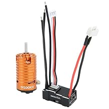 Brushless Motor, 9500KV High Speed Metal 1410 ESC Set, 18A Brushless Crawler Motor for 1/24 1/28 1/32 RC Cars Off-Road Crawling Hobbyists and Spare Part Replacement