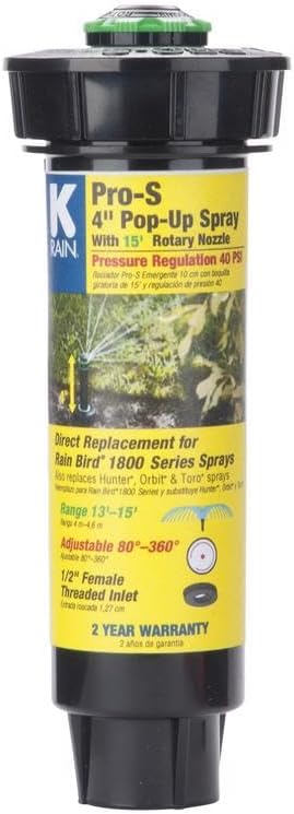 K-Rain 4" Pro-S Spray with Pressure Regulation and 16'-19' Fully Adjustable Rotary Nozzle