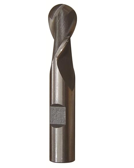 Drill America 1-1/4" X 1-1/4" High Speed Steel 2 Flute Single End Ball End Mill, DWC Series
