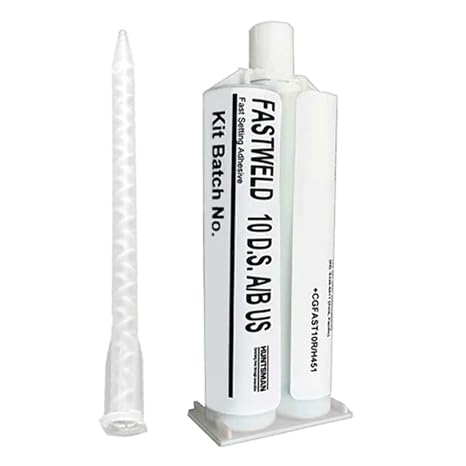 Fastweld 10-3-Minute Thick Gel Clear Gen Purpose Epoxy (50ml Cartridge, Nozzle)