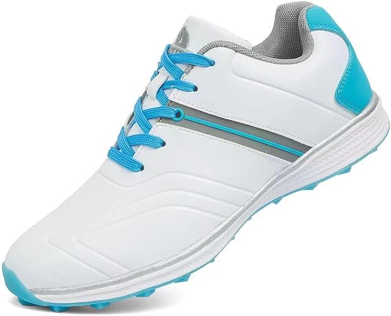 Ladies Golf Shoes Professional Waterproof Leather Golf Sneakers Outdoor Spikeless Women Golfing Trainers - Walking Footwears