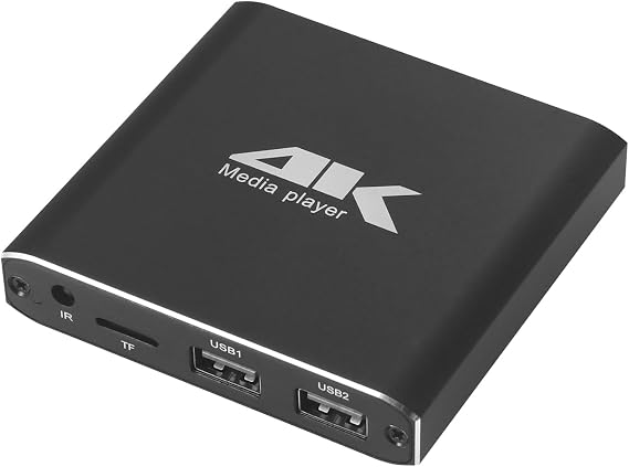 ACEMAX 4K Ultra-HD Digital Media Player for USB Drives and Micro-SD Cards HEVC/H.265 HD and Analog AV Automatic Playback and Looping Capability 8TB Supporting Digital Signage Player
