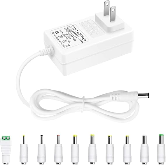 12V 3A Power Supply AC Adapter 36W AC 100V-240V to DC 12V 3A Power Cord