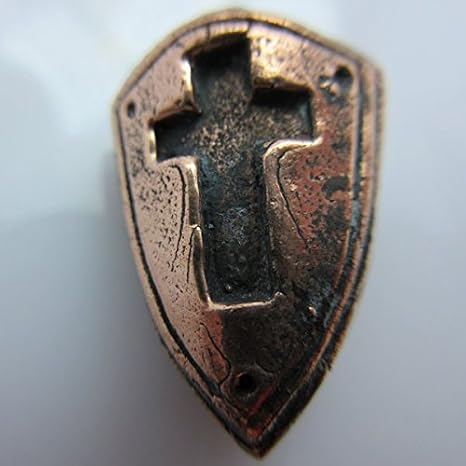 Crusader Cross Shield Paracord/Lanyard Bead in Copper by Sosa Beadworx
