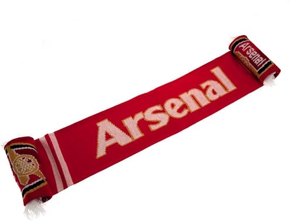 Arsenal FC Gunners Scarf (One Size) (Red/White)