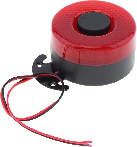 Car Back-up Alarm, 12V/24V 105dB Reverse Beeper Backup Alarm Vehicle Auto Back Up Horn Car Reverse Alarm Buzzer Siren with Light