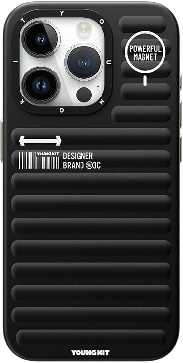 Youngkit iPhone 15 Pro Max Uyumlu Kılıf Mat Renkli Tasarım YoungKit Original Serisi Kapak Siyah