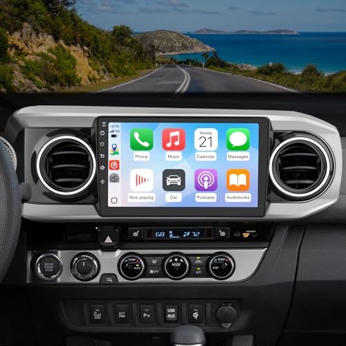 Junsun 4GB64GB Car Radio Stereo for Toyota Tacoma 2016 2017 2018 2019 2020 2021 Android 13 with CarPlay Android Auto Bluetooth GPS Navigation