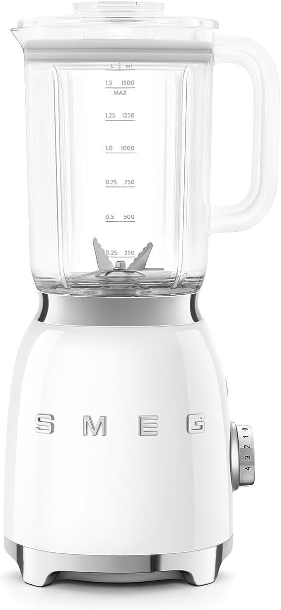 Smeg 50's Style Retro White Smoothie Blender BLF03WHEU