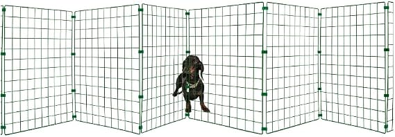 Conka Pets – Outdoor Dog Fence – Low Level Wire Garden Barrier for Dogs and Pets – 60cm High – 5cm x 5cm Mesh Stops Dogs from Jumping – Portable & Lightweight - Covers 11 Foot/3.35 Metre Gap