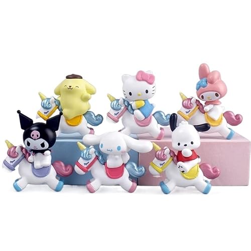 5pcs Cute Anime Figures Set, Cake Decoration, Mini Anime Figures, PVC Model Figures Collectible Toy Set, Plants, Car Decoration, Valentine's Day Gift Color : D
