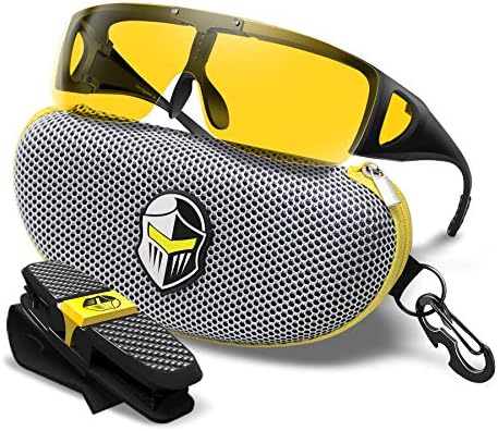 BLUPOND KNIGHT VISOR Wrap Around Oversized Sunglasses - Fit Over Safety Glasses with Flip Up