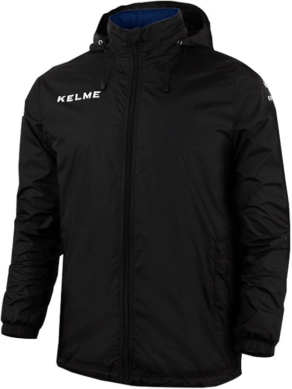 KELME Boys Windproof Waterproof Cycling Jacket, Kids Outer Wind Coat, Soccer Player Team Running Biking Sportwear (Black,Kid 6)