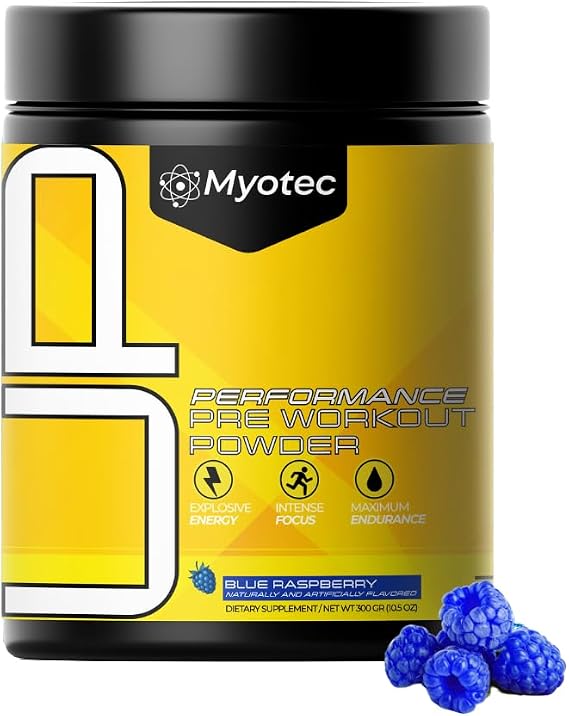 UP Mid Stimulant Pre Workout Powder, Energy Focus Pumps, Loaded with Caffeine Beta Alanine L-Citrulline Sugar Free, 30 Servings, Men and Women Performance Blend (30 Servings, Blue Raspberry)
