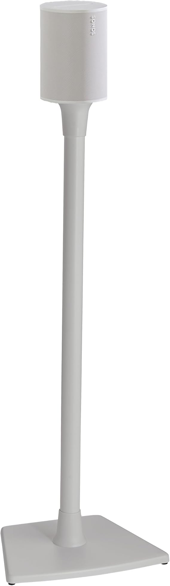 Sanus Speaker Stand for Sonos Era 100TM - Fixed Speaker Stand w/Easy 3 Step Install -Includes All Hardware, Carpet Spikes & Rubber Feet - White