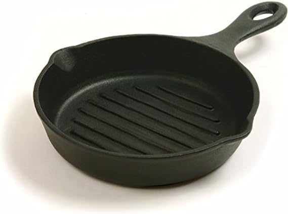 Norpro Pre-Seasoned Cast Iron 6.75 Inch Round Grill Pan