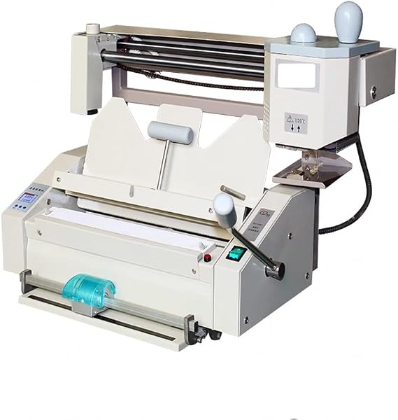 Perfect Binding Machine 3 Functions in One: Hot Melt Glue Book Binding, Paper Creasing, Hardcover Groove Pressing All in One 110V Max Bind Thickness 1.96inch