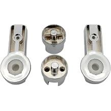 1 Pair Shower Screen Hinges Reliable ABS Chrome Left and Right Bathroom Door Bracket for Bathroom 6mm Glass