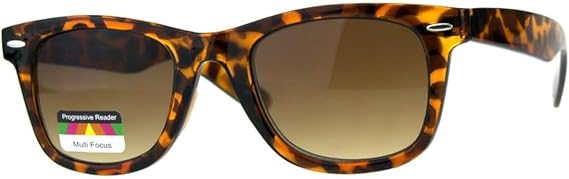 Multi Focus Progressive Reading Sunglasses 3 Powers in 1 Reader Square Frame