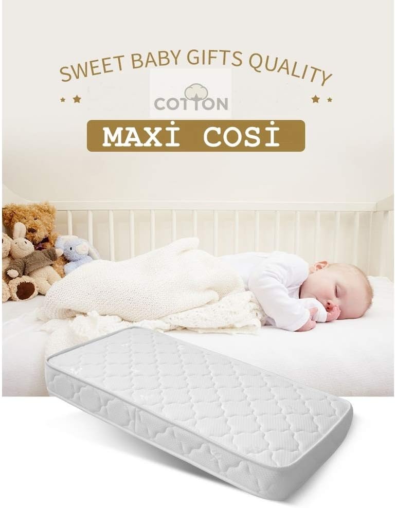Opalin Maxi Cosi 70x110 Soft Ortopedik Yaylı yatak 70  110 Ortopedik yaylı Bebek yatağı Cotton Örme Kumaşlı