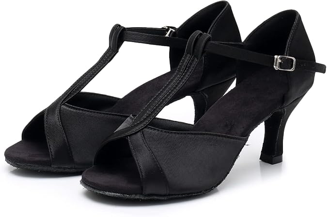 Rosefinch Women's Latin Dance Shoes Satin Professional Ballroom Salsa Wedding Dancing Shoes