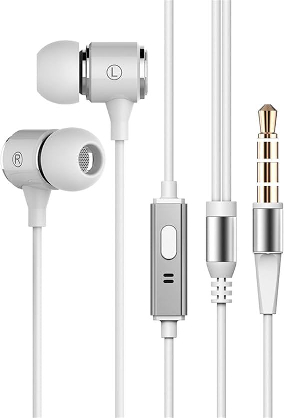 Long Cord Wired Earbuds Without Mic for TV Watching | Suitable for watching TV and working. 3.5 mm plug for TVs, computers and tablets