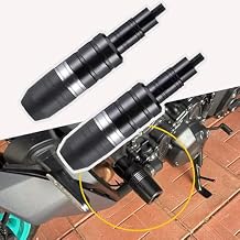 Motorcycle Frame Sliders for Yamaha Nmax155 Nmax125 NMAX 125 155XMAX 300 MT15, Aluminum Crash Pads Engine Protector, Anti-Fall Exhaust Sliders Accessories, D Gray