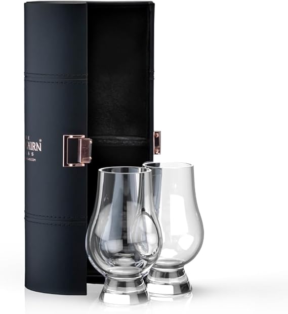 GLENCAIRN Whiskey Glass, Gift Set of 2 in Travel Case