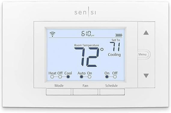 Emerson Sensi St55u Smart Wi-Fi Thermostat, White